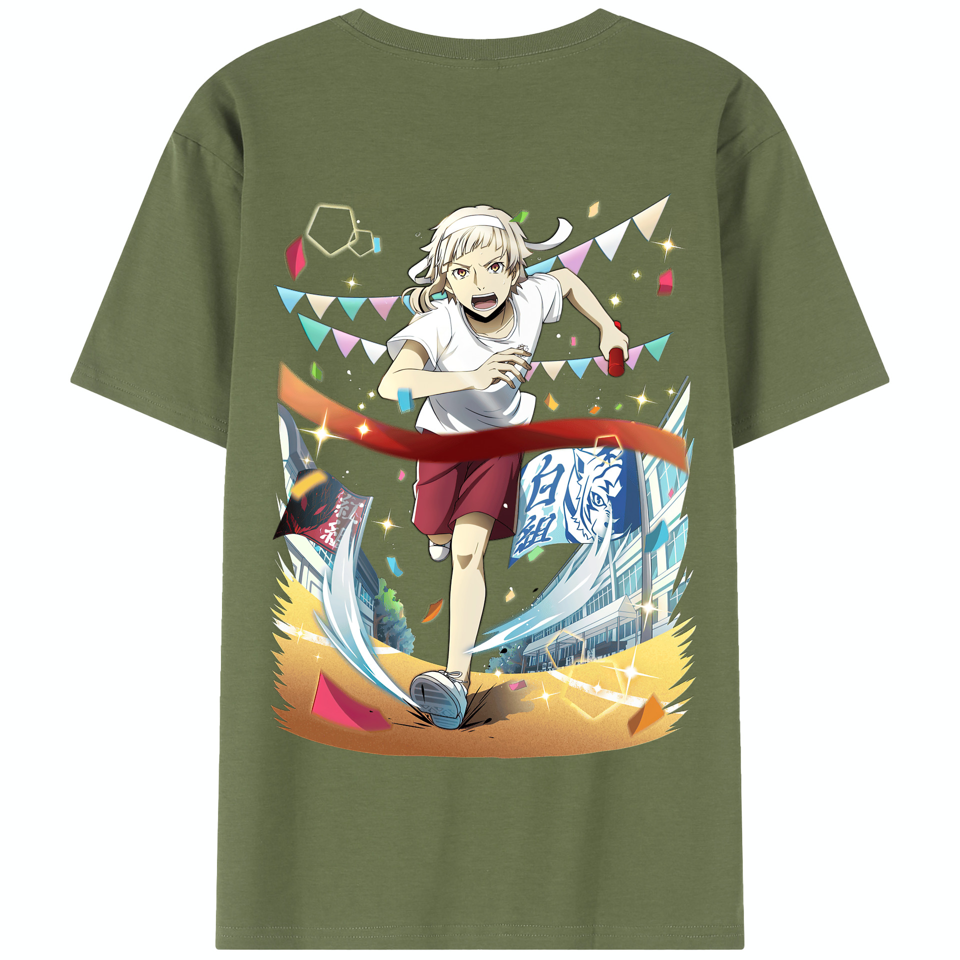 （画像用） 文豪ストレイドッグス Bungo Stray Dogs 綿100％半袖Tシャツ（背面プリント）